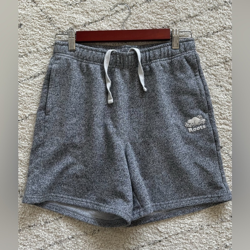 Roots Womens Salt and Pepper Gray Terry Shorts